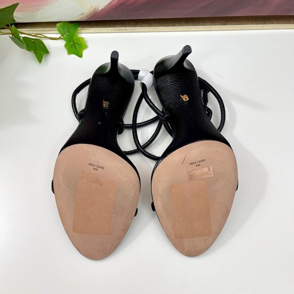 VERONICA BEARD Marceline Leather Strappy Sandals in Black Size 8 - Picture 12 of 15